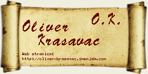 Oliver Krasavac vizit kartica